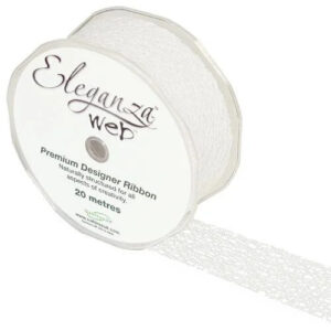 Eleganza 38mm x 20m White Web Ribbon