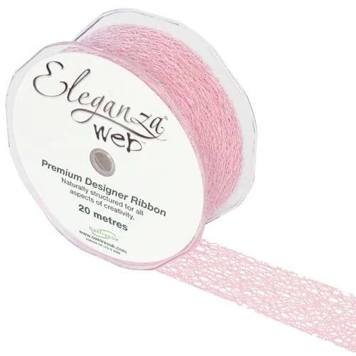 Eleganza Light Pink 38mm x 20m Web Ribbon