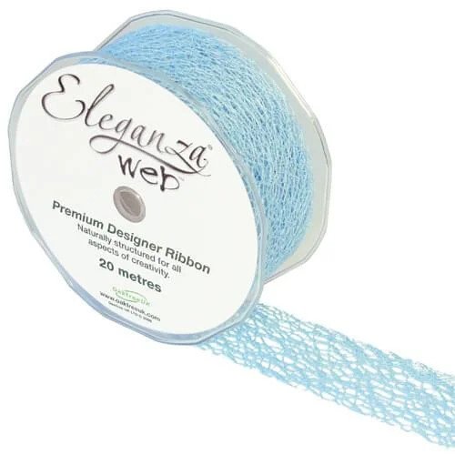 Eleganza Light Blue 38mm x 20m Web Ribbon