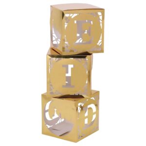 25x25cm Eid Mubarak Gold Hollow Decorative Boxes