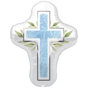 Anagram 28 inch My First Communion Blue Supershape Foil Balloon
