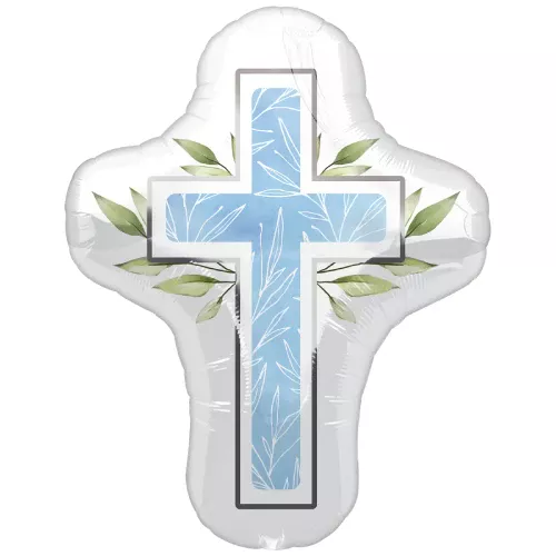 Anagram 28 inch My First Communion Blue Supershape Foil Balloon