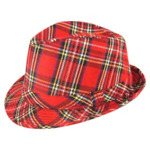 Adult 27cm Tartan Trilby Hat
