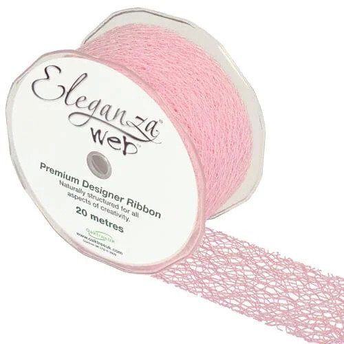 Eleganza Light Pink 50mm x 20m Web Ribbon