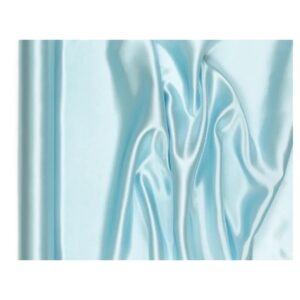 Party Deco 0.36 x 9m Plain Misty Blue Satin Fabric Roll