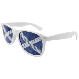 Scotland White Saltire Pinhole Sunglasses
