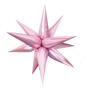 B4U 26 inch 12 point Pink Spikey Starburst Foil Balloon