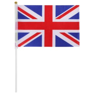 14x21cm Small Great Britain National Plastic Stick Flag