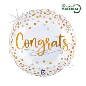 Grabo 18 inch Congrats Confetti Foil Balloon