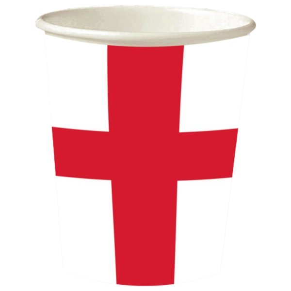 England St Flag Paper Cups (10)