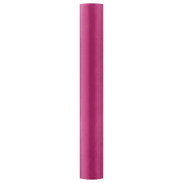 Party Deco 0.36 x 9m Plain Fuchsia Satin Fabric Roll