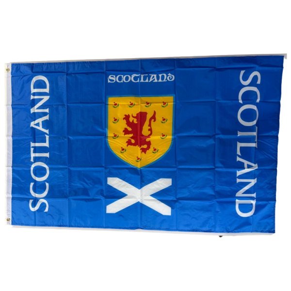 Large 90 x 145cm Scottish Scotland Flag with Rampant Lion Crest (6pk)