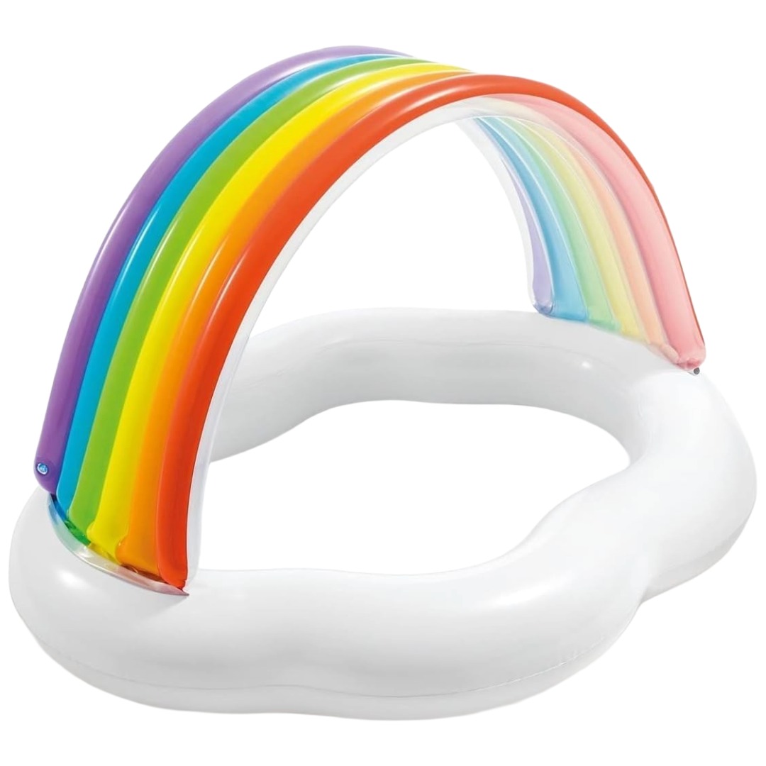 INTEX 1.42m x 1.19m Baby Canopy Rainbow Inflatable Pool