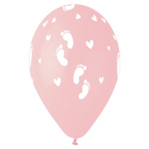 Gemar 13 inch Pink #1338 Big baby Foot Print Latex Balloons (25)