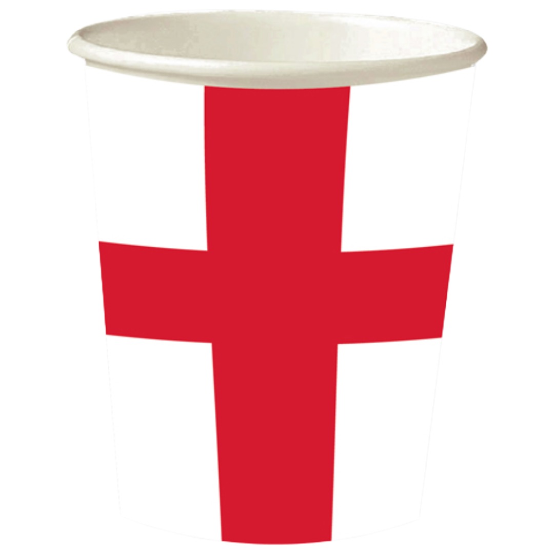 England St Flag Paper Cups (10)