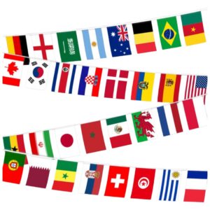 10m World Cup Bunting National Flags 14cm x 21cm (32) (6pk)
