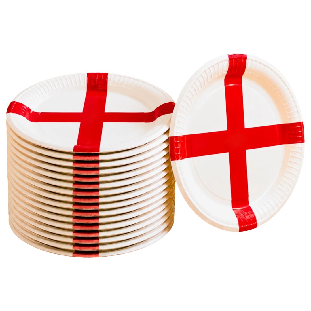 England St Flag Paper Plates (10)