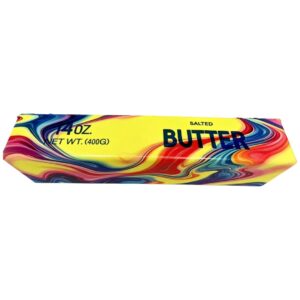 23cm Large Squeezy Squishy Marble Salted Butter (12pk)