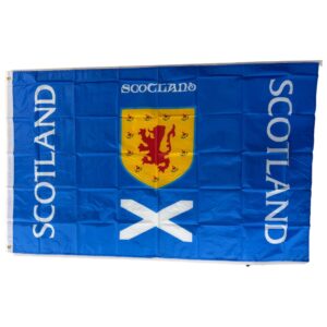 Large 90 x 145cm Scottish Scotland Flag with Rampant Lion Crest (6pk)