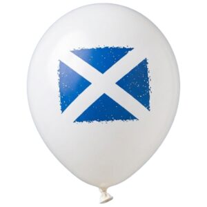 Gemar 13 inch White #101 Scotland Flag Latex Balloons (50)