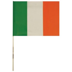 31cm x 20cm Ireland Hand Flag with Stick (50)