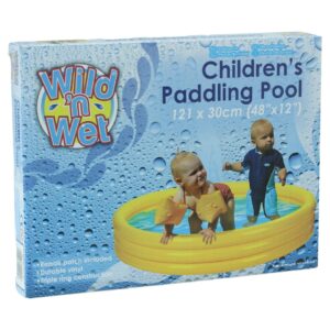 Wild 'n Wet 121 x 30cm 3 Ring Blue Children Paddling Pool