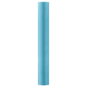 Party Deco 0.36 x 9m Plain Turquoise Satin Fabric Roll