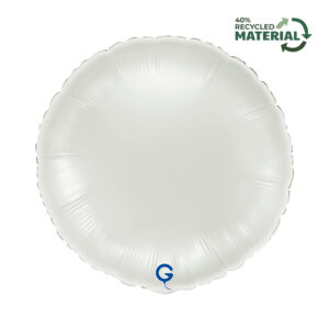 Grabo 18 inch White Round Foil Balloon