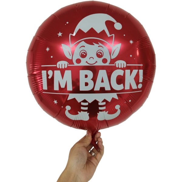 B4U 18 Inch I’m Back Christmas Elf Foil Balloon