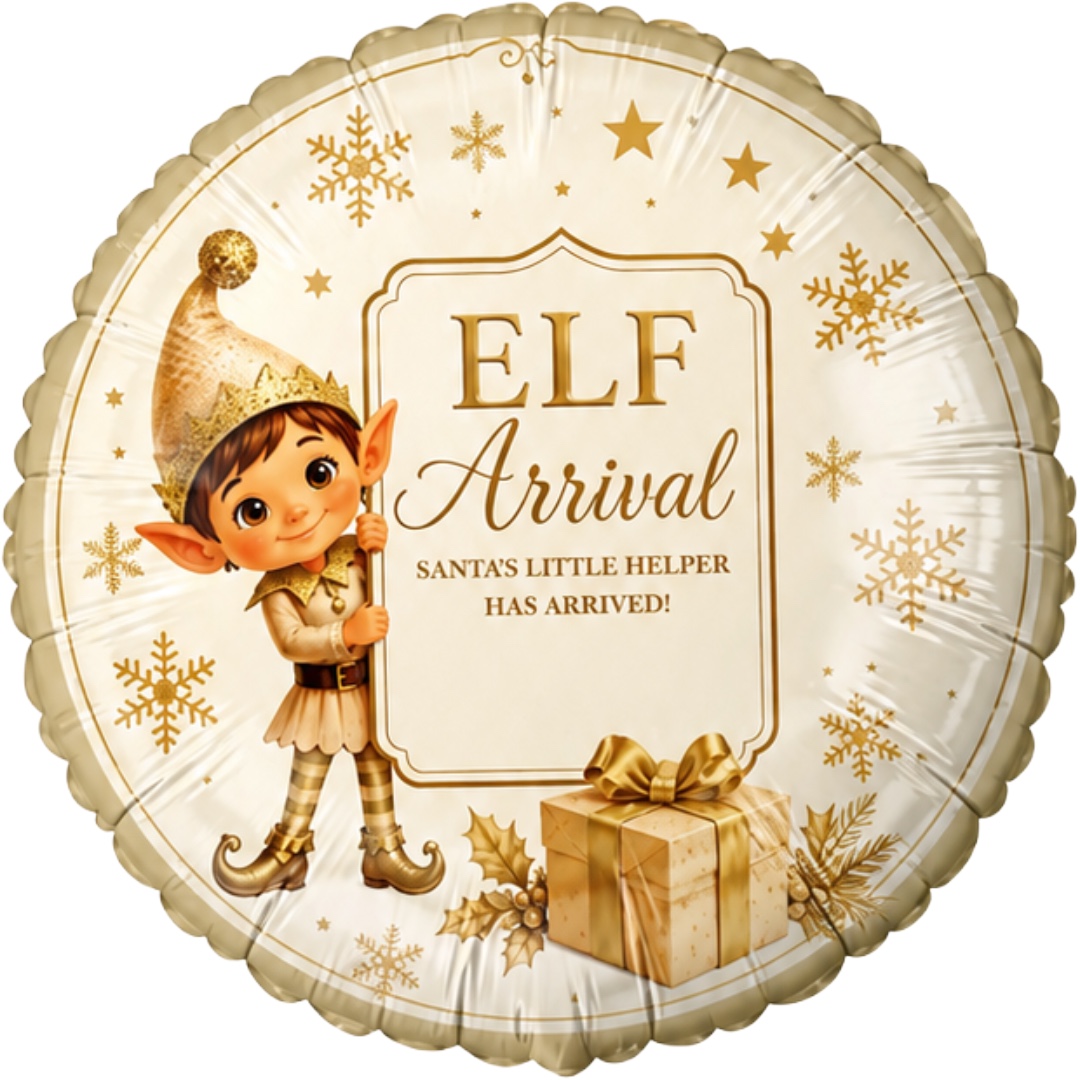 B4U 18 Inch Santa’s Little Helper Elf Arrival Foil Balloon