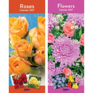 Calendar Super Slim Flowers & Roses (24PK)