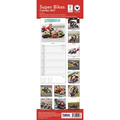 Calendar Super Slim Super Bikes & Cars (24PK) - Image 2