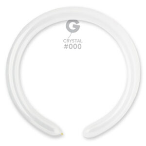 Gemar Crystal Clear #000 2" Modelling Latex Balloons (100)