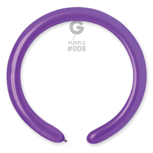 Gemar Purple #008 2" Modelling Latex Balloons (100)