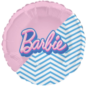 Unique 18 inch Barbie Logo Round Foil Balloon