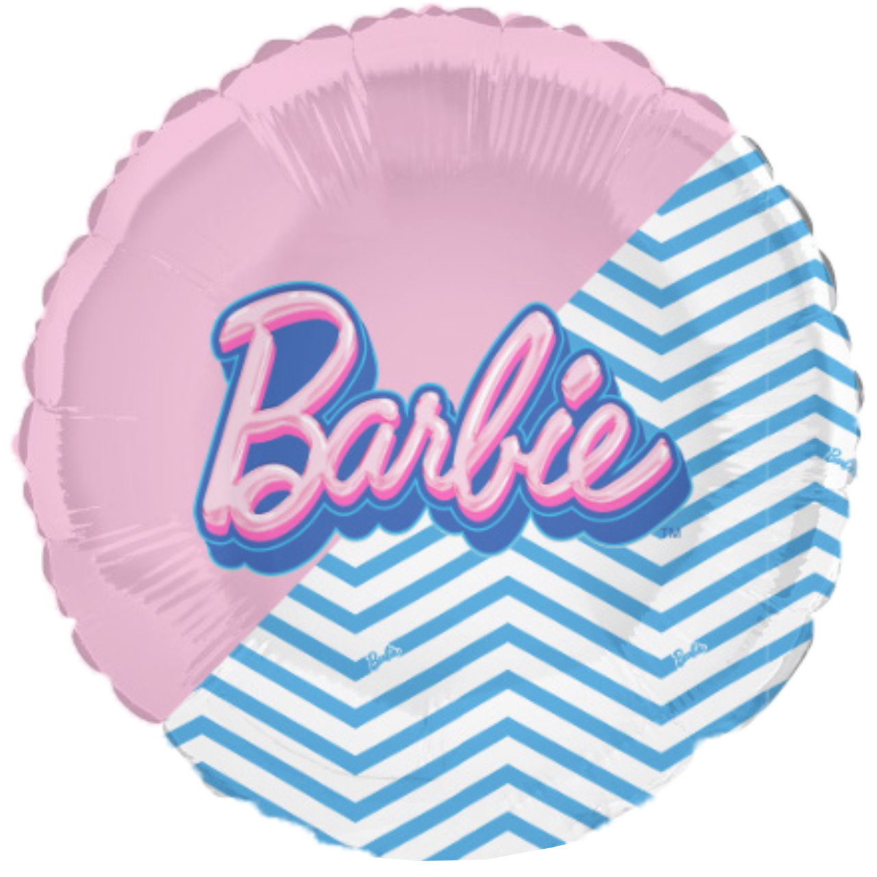 Unique 18 inch Barbie Logo Round Foil Balloon