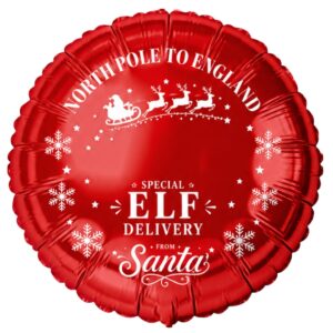 B4U 18 Inch NorthPole To England Special Delivery Foil Balloon