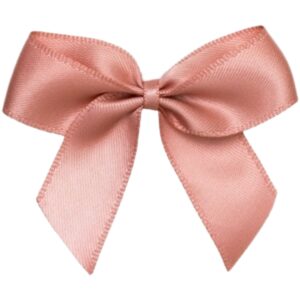 5cm Rose Gold Satin Self Adhesive Ribbon Bows (12pk)