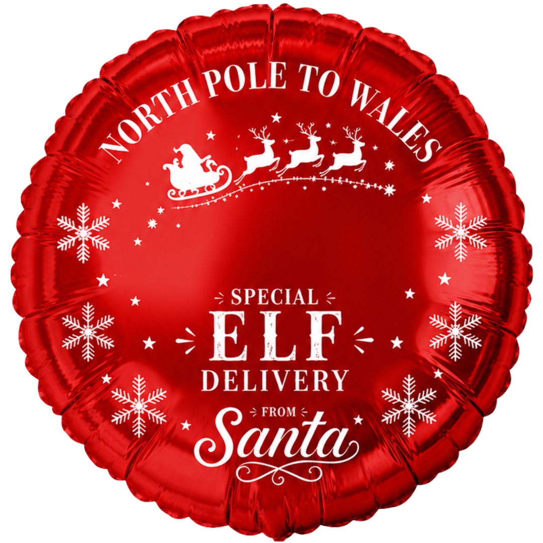 B4U 18 Inch NorthPole To Wales Special Delivery Foil Balloon