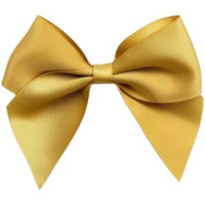 10cm Gold Satin Self Adhesive Ribbon Bows (6pk)