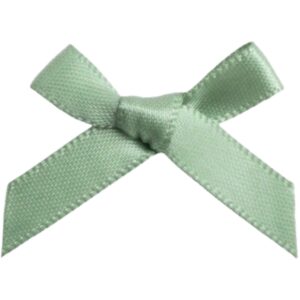 3cm Sage Green Satin Ribbon Bows (100pk)