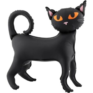 Party Deco 18 inch Black Cat Standing Foil Balloon