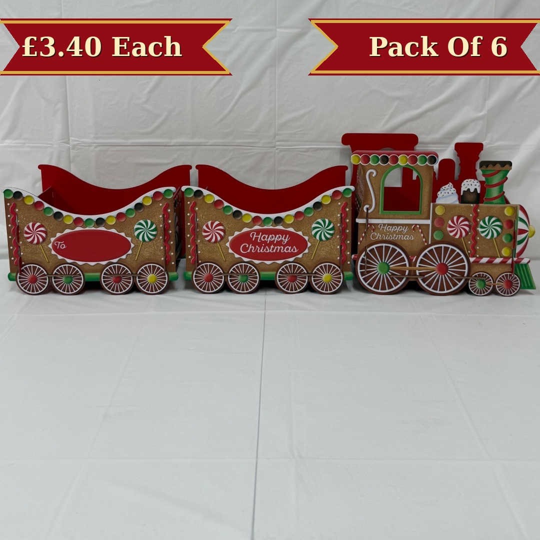 Small Gingerbread Sweet Express Gift Train (6pk)