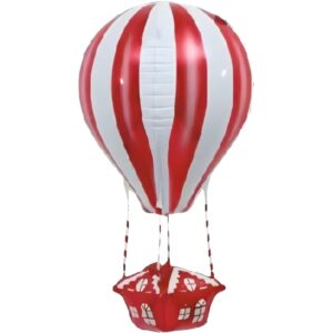 B4U 35 inch White & Red Hot Air Foil Balloon