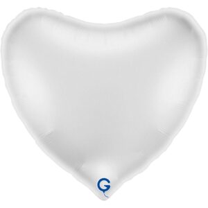 Grabo 36 inch Satin White Heart Foil Balloon