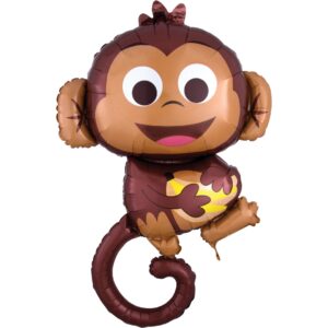 Anagram 27 inch Happy Monkey SuperShape Foil Balloon