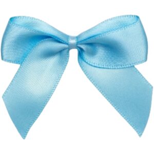 5cm Pale Blue Satin Self Adhesive Ribbon Bows (12pk)