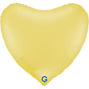 Grabo 36 inch Matte Yellow Heart Foil Balloon