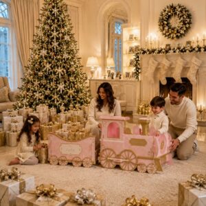 56cm Pink Christmas Express Train & Carriage Gift Box