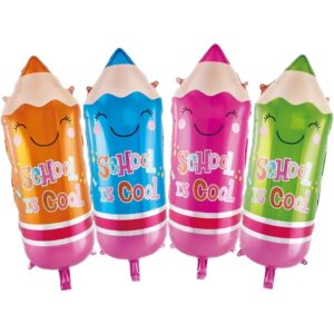 B4U 29 inch Back To School Pencil Foil Balloon (4PK)